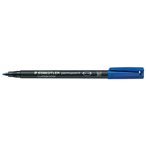 Staedtler Viltstift Staedtler Lumocolor 317 permanent M blauw