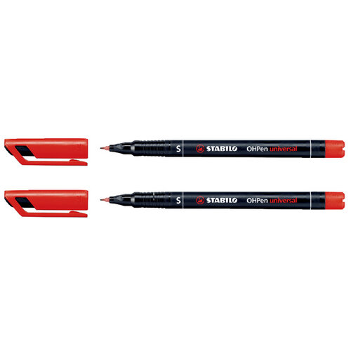 Stabilo Viltstift STABILO OHpen 841/40 permanent rond superfijn rood