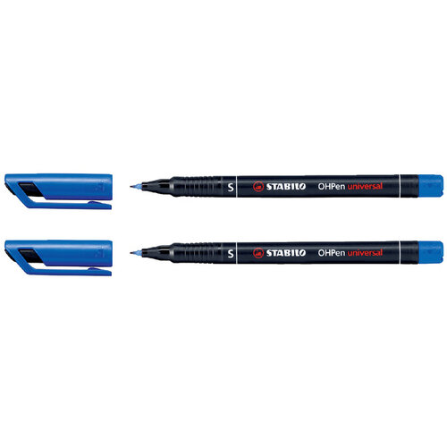Stabilo Viltstift STABILO OHpen 841/41 permanent rond superfijn blauw