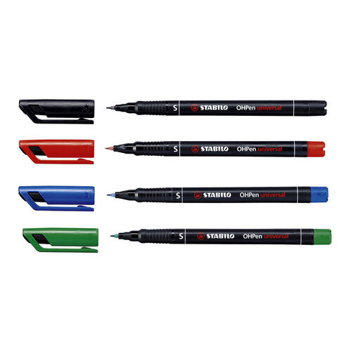 Stabilo Viltstift STABILO OHpen 841/41 permanent rond superfijn blauw