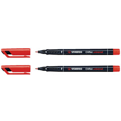 Viltstift STABILO OHpen 842/40 permanent rond fijn rood