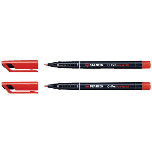 Stabilo Viltstift STABILO OHpen 842/40 permanent rond fijn rood