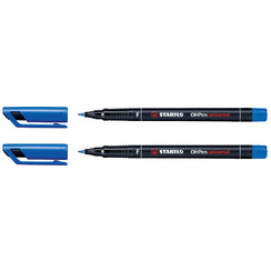 Viltstift STABILO OHpen 842/41 permanent rond fijn blauw