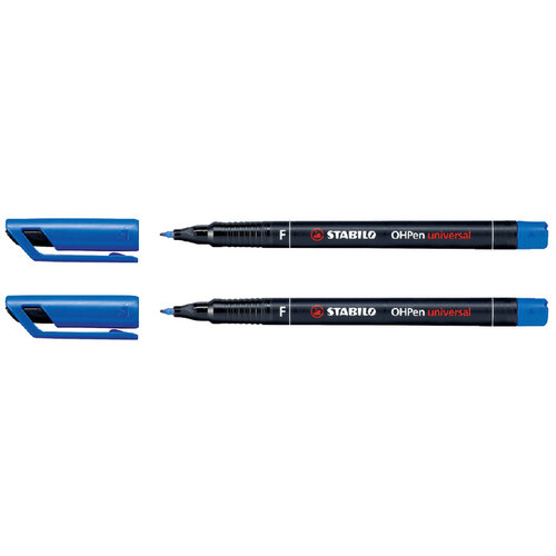 Stabilo Viltstift STABILO OHpen 842/41 permanent rond fijn blauw