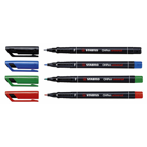 Stabilo Viltstift STABILO OHpen 842/41 permanent rond fijn blauw
