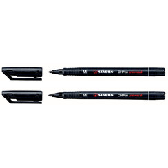Viltstift STABILO OHpen 843/46 permanent rond medium zwart