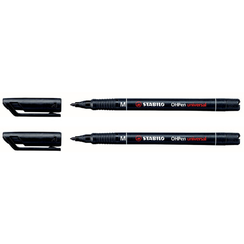 Stabilo Viltstift STABILO OHpen 843/46 permanent rond medium zwart