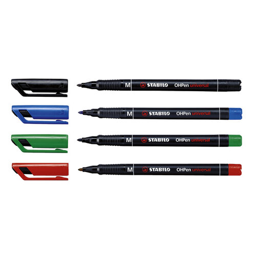 Stabilo Viltstift STABILO OHpen 843/46 permanent rond medium zwart