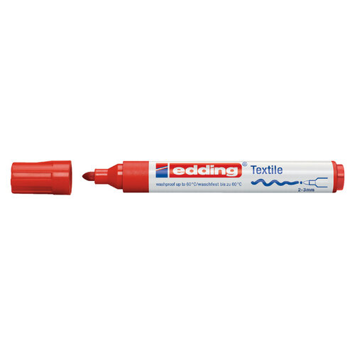 edding Textielmarker edding 4500 rond 2-3mm rood