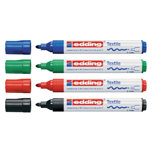 edding Textielmarker edding 4500 rond 2-3mm blauw