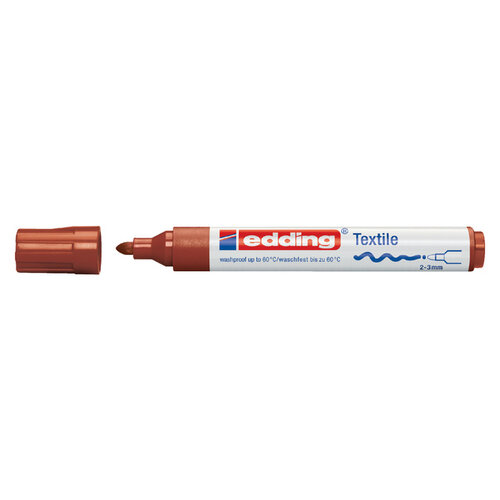 edding Textielmarker edding 4500 rond 2-3mm bruin