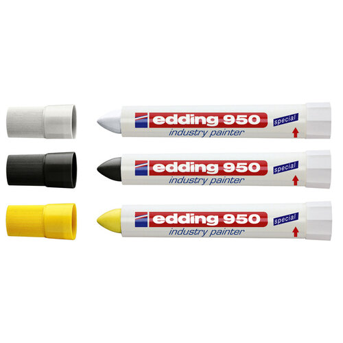edding Viltstift edding 950 pastamarker industry rond 10mm geel