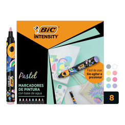 Marqueur peinture BIC Intensity pastel assorti 8 pièces