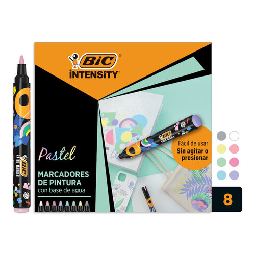 Bic Paintmarker Bic Intensity pastel assorti 8 stuks