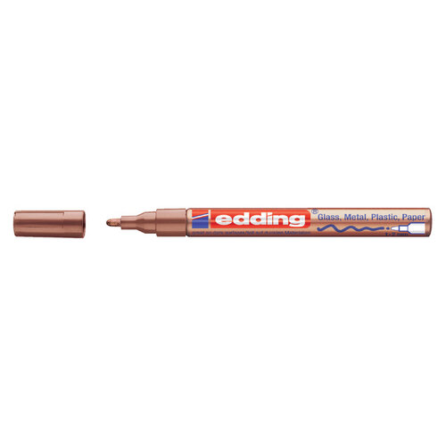 edding Viltstift edding 751 lakmarker rond 1-2mm koper