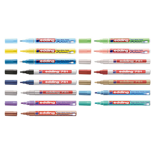 edding Viltstift edding 751 lakmarker rond 1-2mm koper