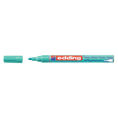 edding Viltstift edding 751 lakmarker rond 1-2mm metallic groen