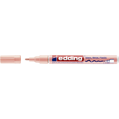 edding Viltstift edding 751 lakmarker rond 1-2mm pastel roze