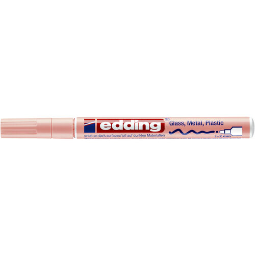 edding Viltstift edding 751 lakmarker rond 1-2mm pastel roze