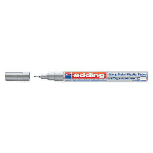 edding Viltstift Edding 780 lakmarker rond 0.8mm zilver
