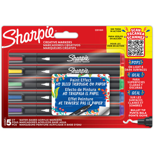 Sharpie Marqueur Sharpie Creative assorti blister 5 pièces