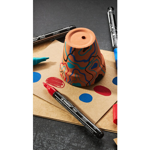 Stabilo Acrylmarker STABILO  Free Acrylic T100 Royal assorti 5 stuks