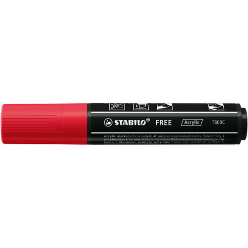 Stabilo Marqueur peinture STABILO Free Acrylic T800C rouge foncé