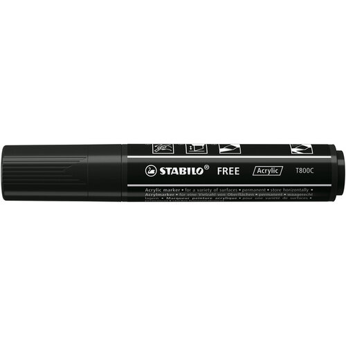 Stabilo Marqueur peinture STABILO Free Acrylic T800C noir