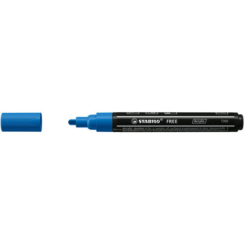 Stabilo Acrylmarker STABILO  Free Acrylic T300 donkerblauw