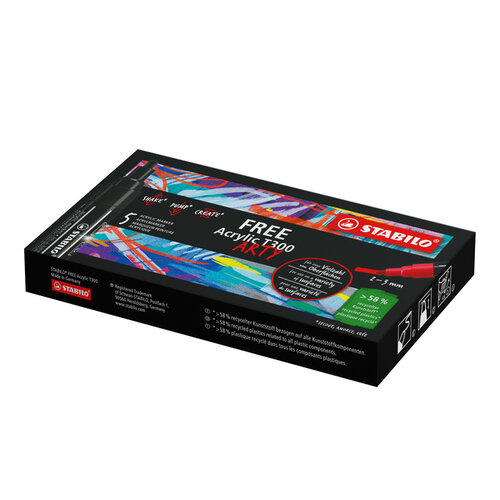 Stabilo Acrylmarker STABILO  Free Acrylic T300 donkerblauw