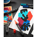 Stabilo Acrylmarker STABILO  Free Acrylic Mixed Tip set à 3 breedtes wit