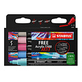 Stabilo Acrylmarker STABILO  Free Acrylic T300 Candy assorti 5 stuks