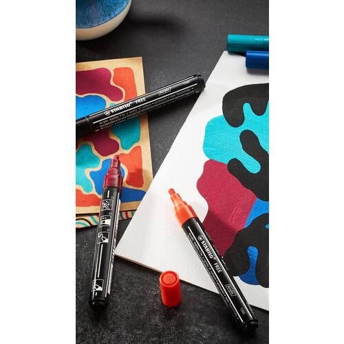 Stabilo Acrylmarker STABILO  Free Acrylic T300 zwart