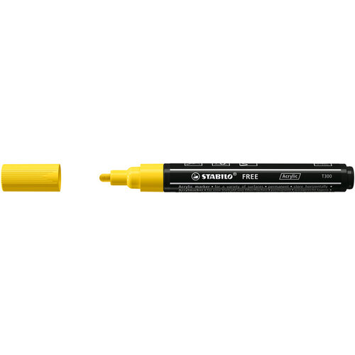 Stabilo Marqueur peinture STABILO Free Acrylic T300 jaune