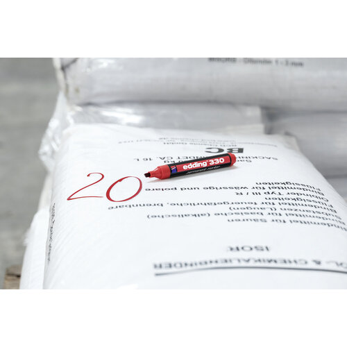 edding Viltstift edding 330 schuin 1.5-5mm rood