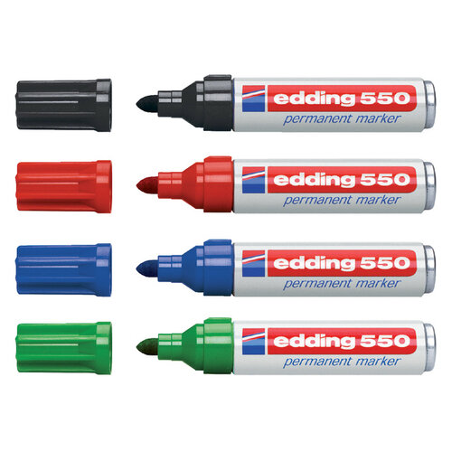 edding Marqueur edding 550 Pointe ogive 3-4mm rouge