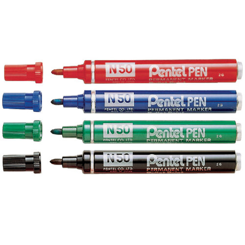 Pentel Viltstift Pentel N50 rond 1.5-3mm zwart