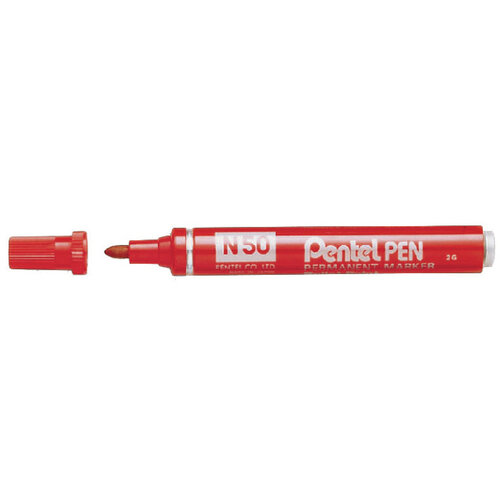 Pentel Viltstift Pentel N50 rond 1.5-3mm rood