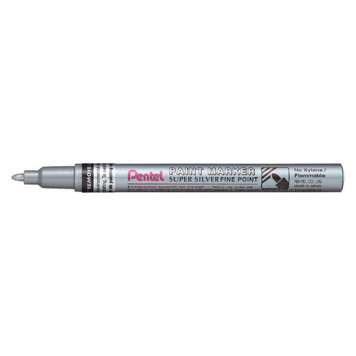 Pentel viltstift Pentel MSP10 rond 1.5mm zilver