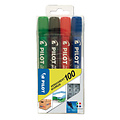 Pilot Viltstift PILOT 100 rond fijn assorti blister à 4 stuks