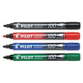 Pilot Marqueur PILOT 100 ogive Fin assorti blister 4 pièces
