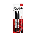 Sharpie Viltstift Sharpie rond Twin tip ultra fijn & fijn zwart blister à 2 stuks