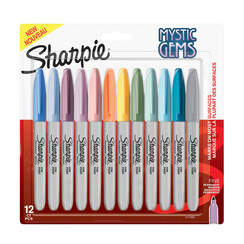 Feutre Sharpie Mustic Gems ogive Fin assorti blister 12 pièces
