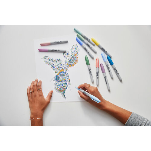 Sharpie Viltstift Sharpie rond Mystic Gems assorti blister à 12 stuks