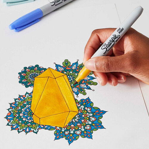 Sharpie Feutre Sharpie Mustic Gems ogive Fin assorti blister 12 pièces