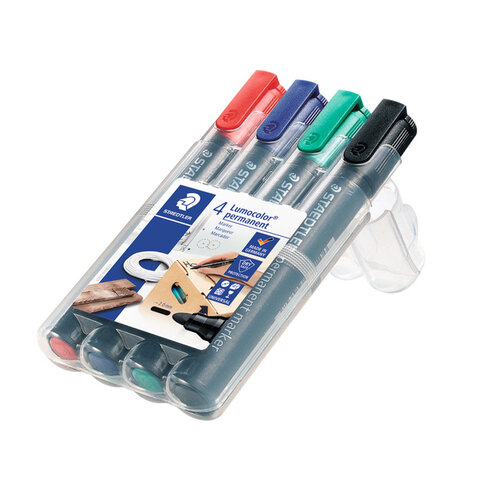 Staedtler Viltstift Staedtler 352 rond assorti 2mm set à 4 stuks assorti