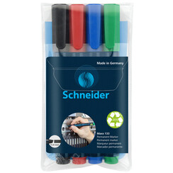Marqueur Schneider Maxx 133 biseauté 1-4mm assorti 4 pièces
