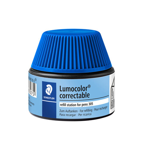 Staedtler Station de recharge STAEDTLER Lumocolor 305 non permanent correctable bleu