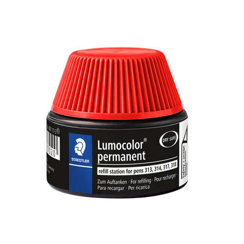 Staedtler Station de recharge feutre STAEDTLER lumocolor permanent 15ml rouge