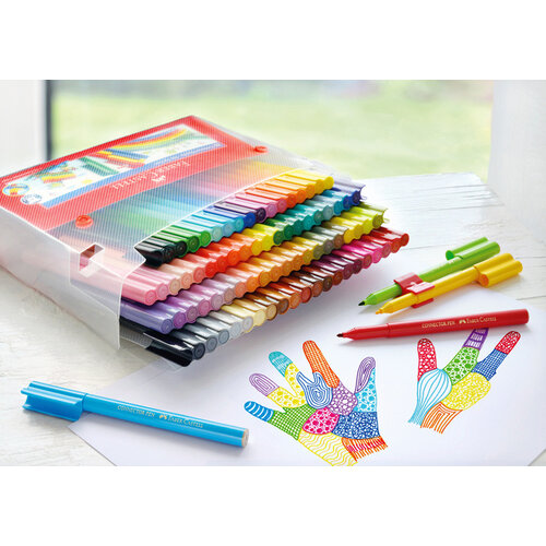 Faber-Castell Feutre couleur Faber Castell Connector assorti malette cadeau 80 pièces